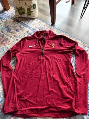 Nike Burgundy Cleveland Cavaliers 1/4 Zip Pullover